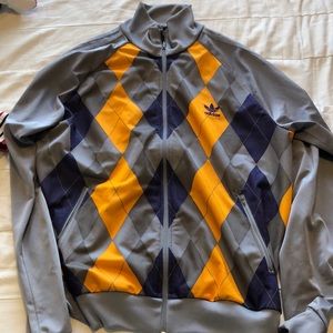 Adidas grey purple orange track jacket